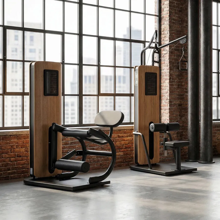NOHRD StudioLine krachtmachines in een professionele trainingsruimte.